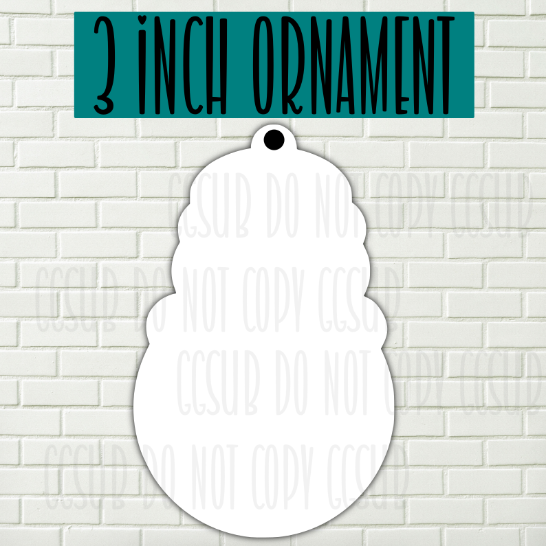 MDF - [3 INCHES] -Miss Claus 10pc or 25pc Ornament Bundle Price