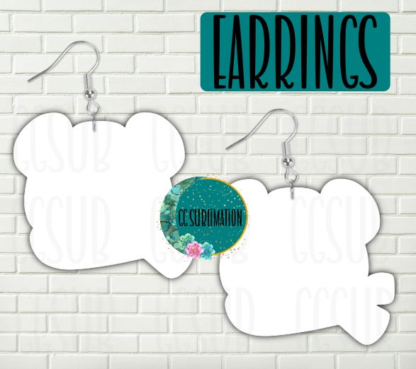 MDF - Polar bear earrings 3 sizes to choose from