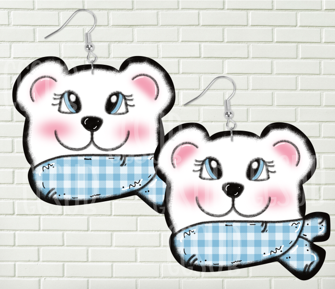 Digtial design - Plaid polar bear head