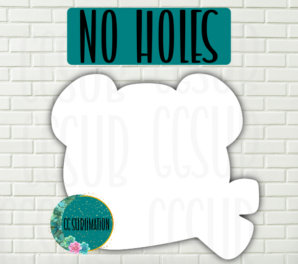 MDF - Polar bear withOUT holes 3 sizes to choose from (great for badge reels & hairbow centers)