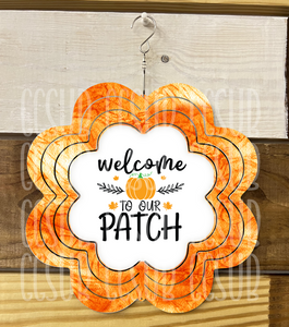Digital design- Pumpkin patch flower wind spinner