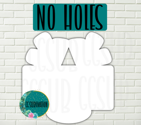 MDF - Reindeer sign withOUT holes 3 sizes to choose from (great for badge reels & hairbow centers)