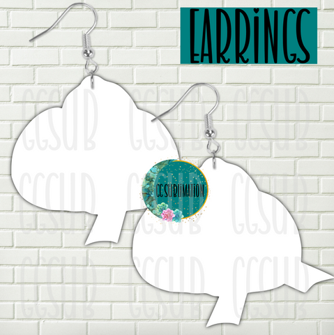 MDF - Ribbon pumpkin Earrings 3 sizes to choose from