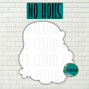 MDF - Santa head withOUT holes 2 sizes to choose from (great for badge reels & hairbow centers)