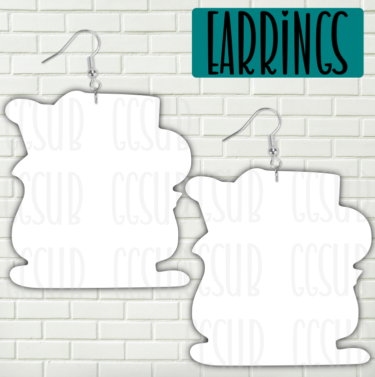 MDF - Sled earrings 3 sizes to choose from