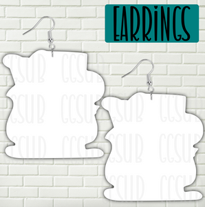 MDF - Sled earrings 3 sizes to choose from