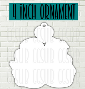 MDF - [4 INCHES] - Two snowman Ornaments