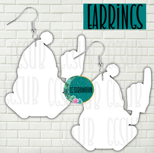 MDF - Sport Gnome earrings 2 sizes to choose from