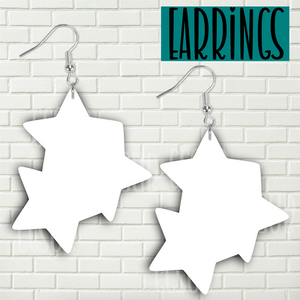 MDF - Three stars earrings 2 sizes to choose from