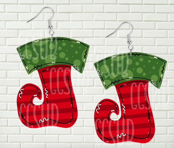 Digtial design - polka dot and stripe stocking