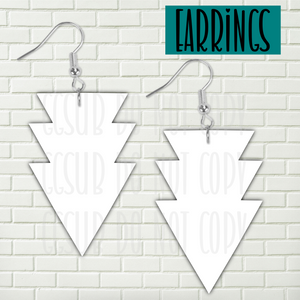 MDF - Three arrow earrings 2 sizes to choose fromm