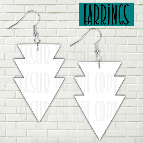 MDF - Three arrow earrings 2 sizes to choose from