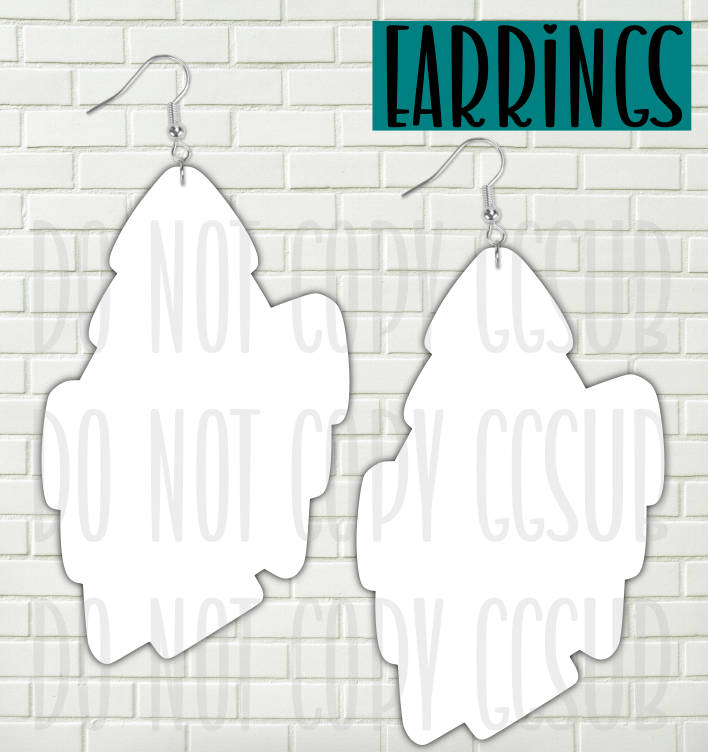 MDF - Chubby trio tree  earrings 3 sizes to choose from