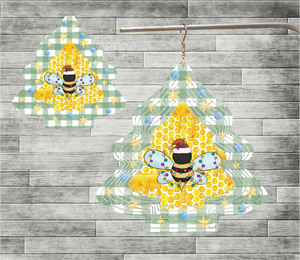Digital design-Christmas bee tree spinner
