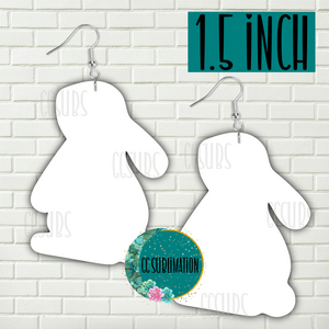 MDF - bunny earrings 2 sizes to choose from