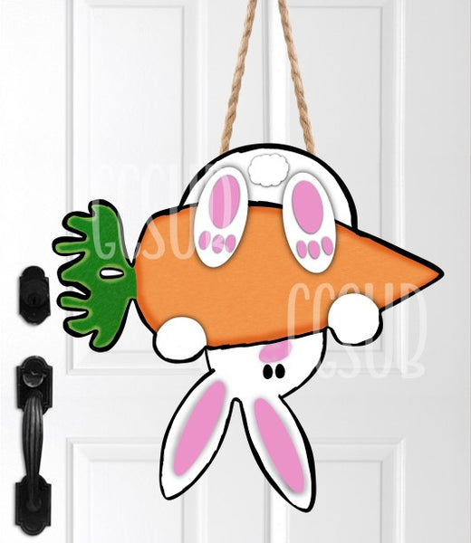 Digital design- Bunny upside down with carrot