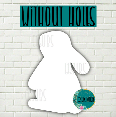 MDF - bunny withOUT holes 2 sizes to choose from (great for badge reels & hairbow centers)
