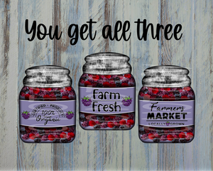 Digital design- Mason jar berries air freshener