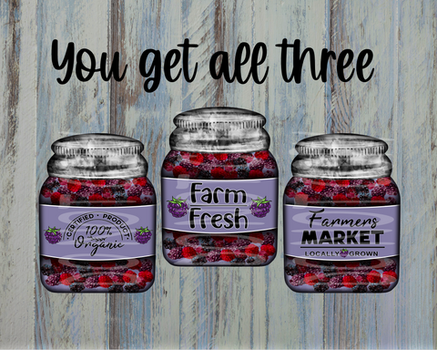 Digital design- Mason jar berries air freshener