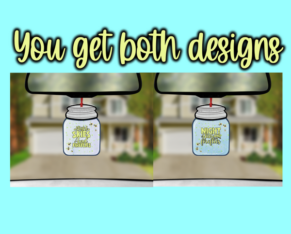 Digital design- Firefly mason jar air freshener design