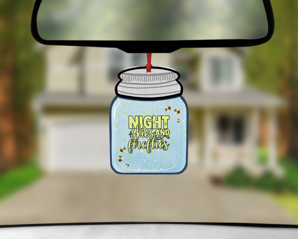Digital design- Firefly mason jar air freshener design