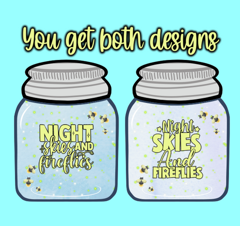 Digital design- Firefly mason jar air freshener design