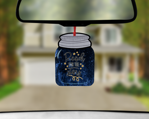 Digital design- Reach for the stars mason jar air freshener