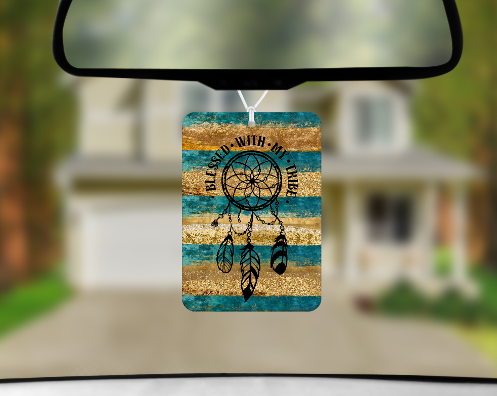 Digital Download- Blessed with my tribe Car Freshener Design