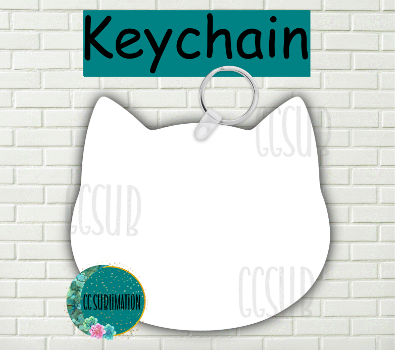 MDF - Cat head keychain
