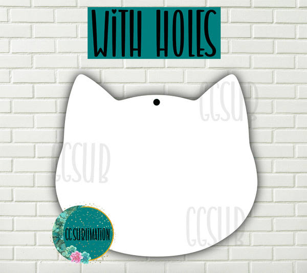 MDF - Cat head with holes 5 sizes to choose from