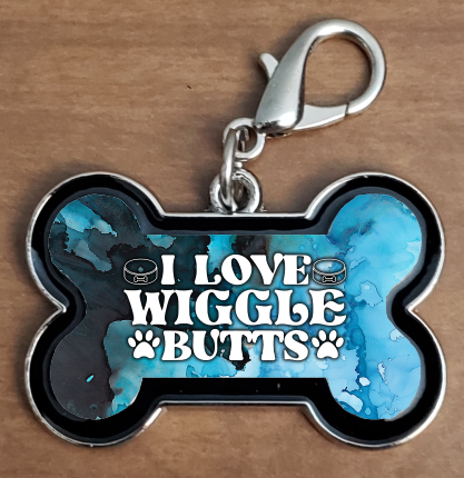 Digital design - I love wiggle butts dog bone design