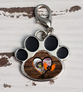 Digital design - dog paw forever in our heart pet memorial orange