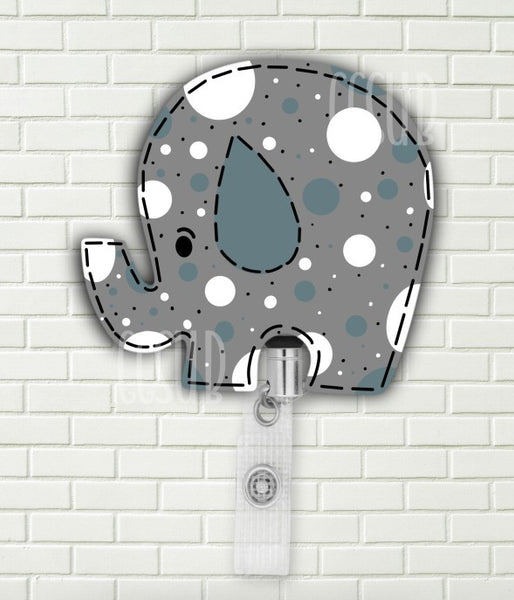 Digital design- Blue elephant polka dot