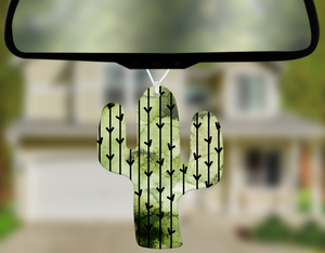 Digital design- cactus air freshener green