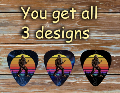 Digital design- Guitar pick big foot design