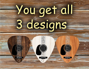 Digital design- Guitar pick wood guitar designs