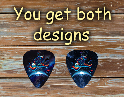 Digital design- Guitar pick astronaut design