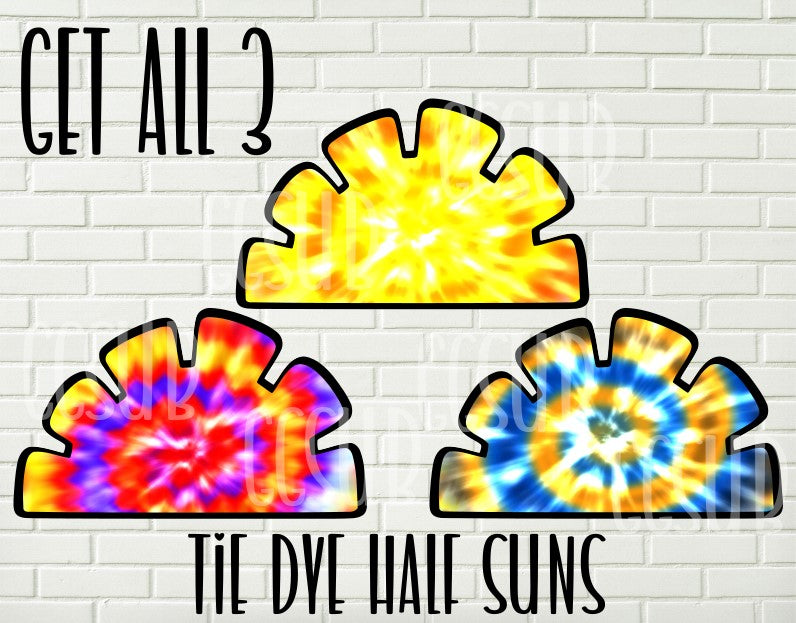 Digital design- Half sun tie dye