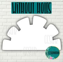 MDF - Half sun withOUT holes 2 sizes to choose from (great for badge reels & hairbow centers)m