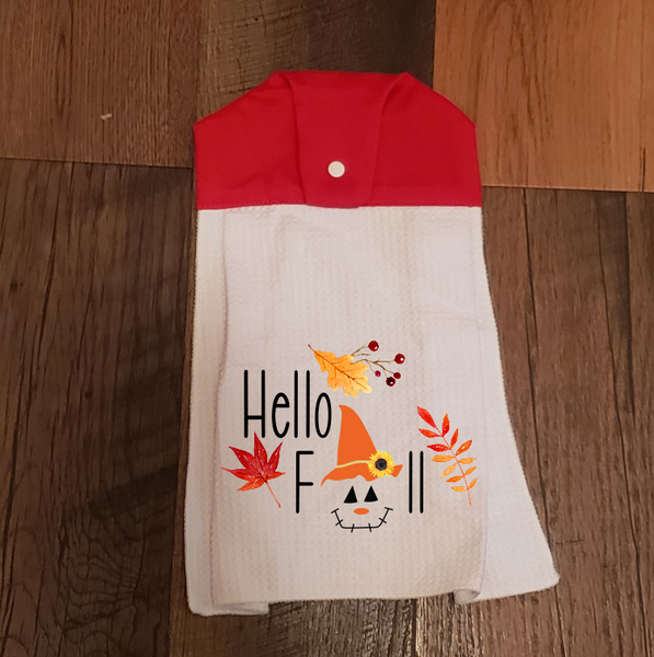 Digital design - Hello fall hand towel design