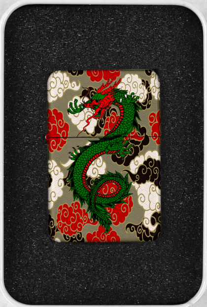 Digital design- Lighter green dragon design