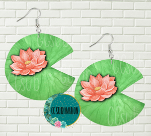 Digital design- Lily pad with lotus