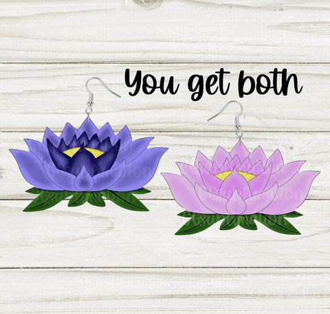 Digital design - Lotus flower design pink and purple