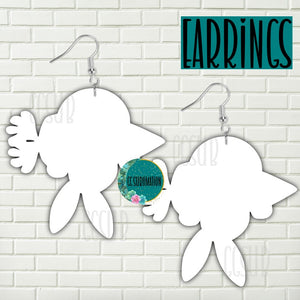 MDF - Bunny carrot earrings 2 sizes to choose from