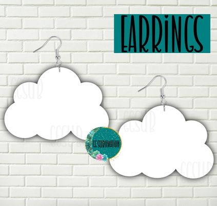 MDF - Cloud earrings 2 sizes to choose from