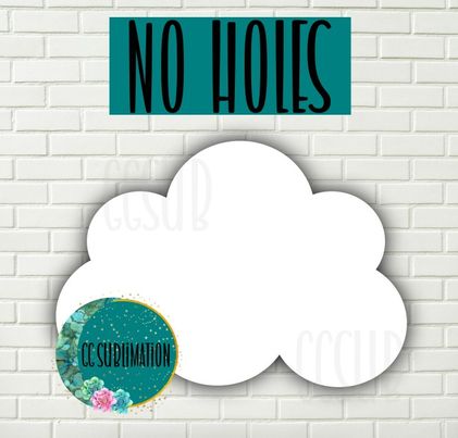 MDF - Cloud withOUT holes 2 sizes to choose from (great for badge reels & hairbow centers)