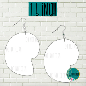 MDF - Conch shell earrings 2 sizes to choose from