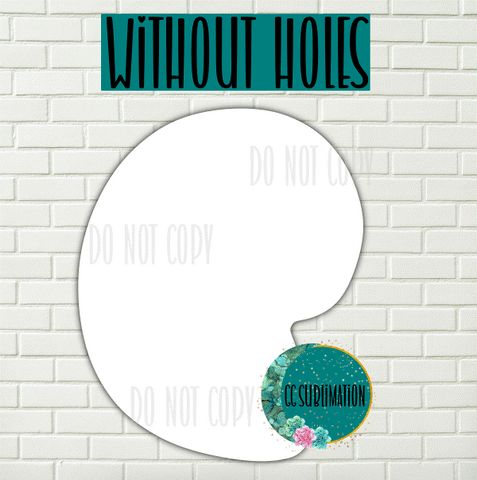 MDF - Conch shell withOUT holes 2 sizes to choose from (great for badge reels & hairbow centers)