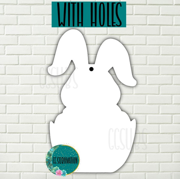 MDF - Bunny egg with holes 5 sizes to choose from
