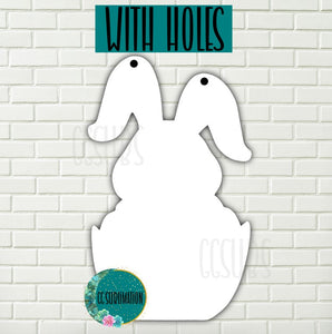 MDF - Bunny egg with holes 5 sizes to choose from